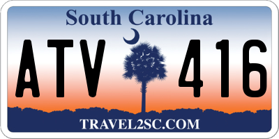 SC license plate ATV416