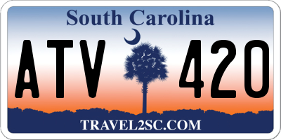 SC license plate ATV420