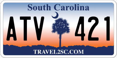 SC license plate ATV421