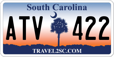 SC license plate ATV422