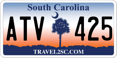 SC license plate ATV425
