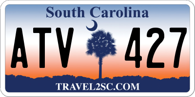 SC license plate ATV427