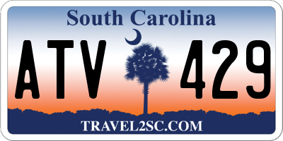 SC license plate ATV429
