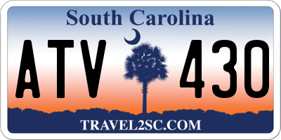 SC license plate ATV430