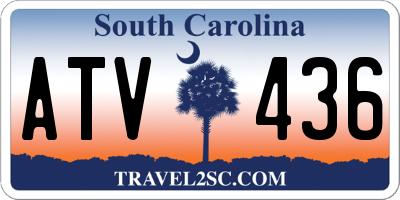 SC license plate ATV436