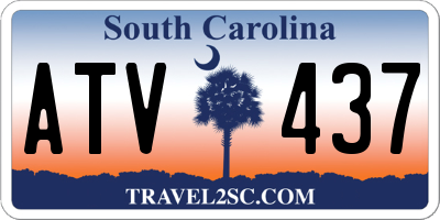 SC license plate ATV437