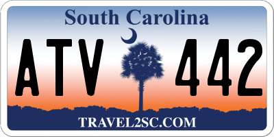 SC license plate ATV442
