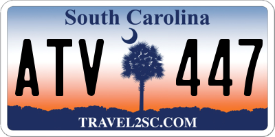 SC license plate ATV447