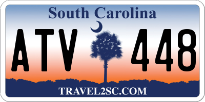 SC license plate ATV448