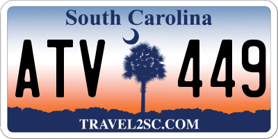 SC license plate ATV449