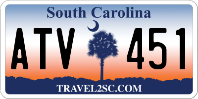 SC license plate ATV451