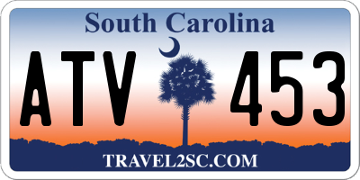 SC license plate ATV453