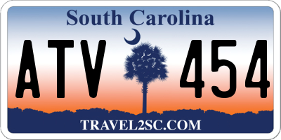 SC license plate ATV454