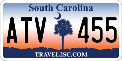 SC license plate ATV455