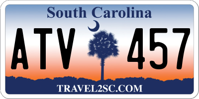 SC license plate ATV457