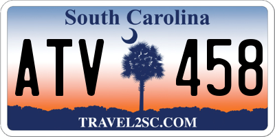 SC license plate ATV458