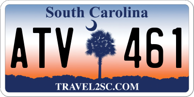 SC license plate ATV461