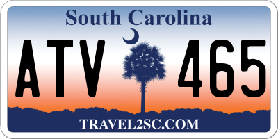 SC license plate ATV465