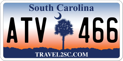 SC license plate ATV466