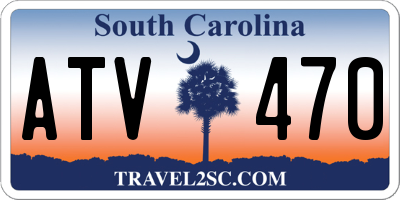 SC license plate ATV470