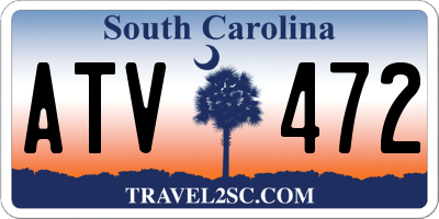 SC license plate ATV472