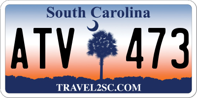 SC license plate ATV473