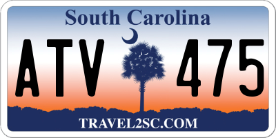 SC license plate ATV475