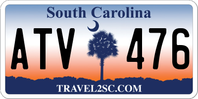 SC license plate ATV476