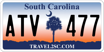 SC license plate ATV477
