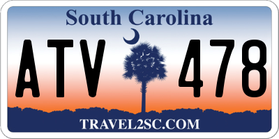 SC license plate ATV478
