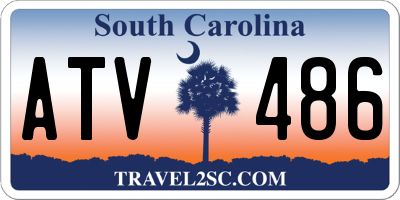 SC license plate ATV486