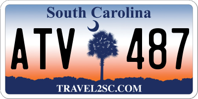 SC license plate ATV487