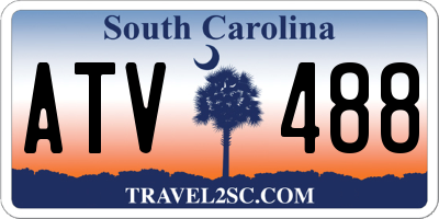 SC license plate ATV488