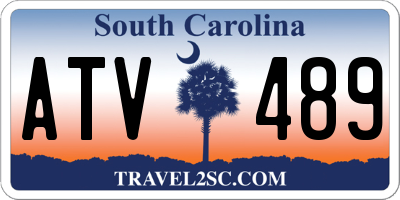 SC license plate ATV489
