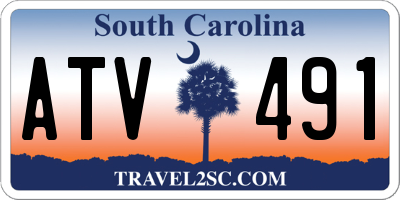 SC license plate ATV491