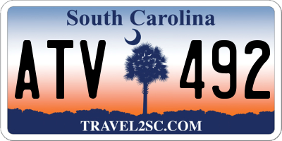 SC license plate ATV492