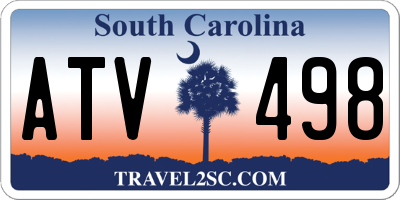 SC license plate ATV498