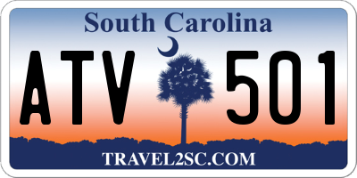 SC license plate ATV501