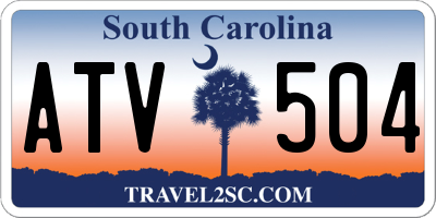 SC license plate ATV504