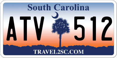 SC license plate ATV512