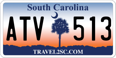 SC license plate ATV513
