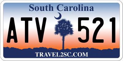SC license plate ATV521