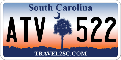 SC license plate ATV522