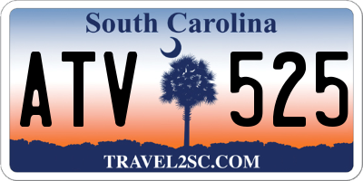 SC license plate ATV525
