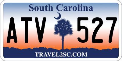 SC license plate ATV527