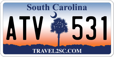 SC license plate ATV531