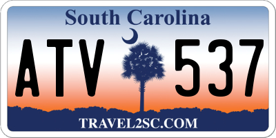 SC license plate ATV537