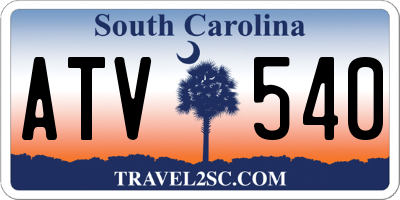 SC license plate ATV540