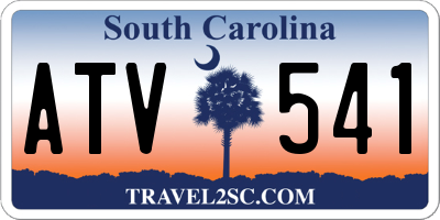 SC license plate ATV541