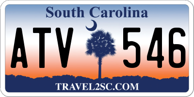 SC license plate ATV546